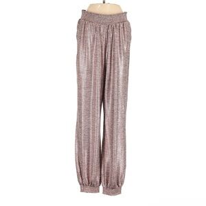NWT Anthropologie rose pink metallic jogger pants in plus size